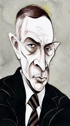 Sergei Rachmaninov - caricature of the Russian composer
